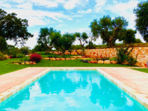 Giardino con piscina e ulivi villa Cisternino #10